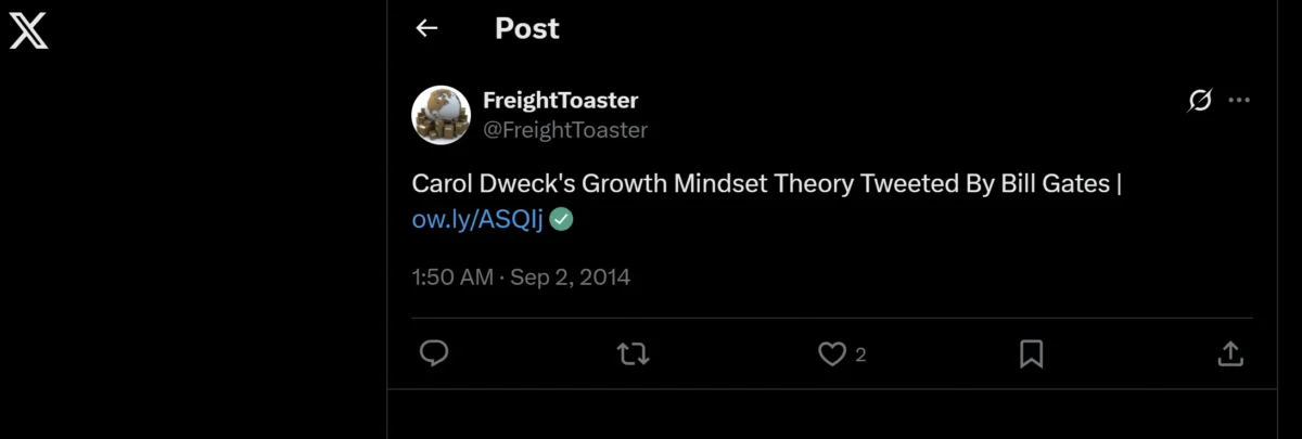 Bill Gates on Carol Dweck